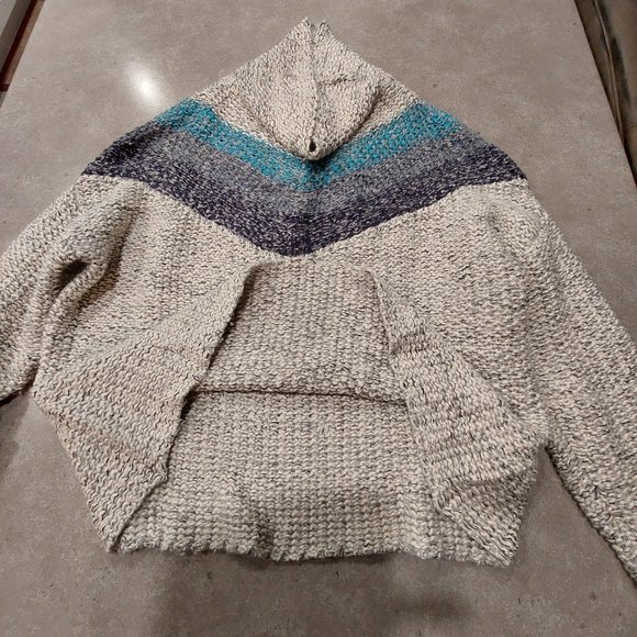 Vintage Havana Gray and Blue Cowl Neck Sweater - Picture 10 of 13